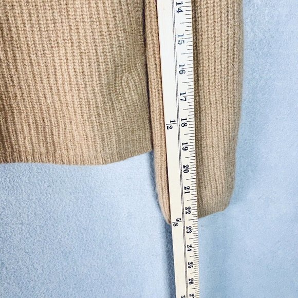 Jenni Kayne Cashmere Sweater Womens XL Beige Fisherman Knit Pullover - Picture 13 of 13